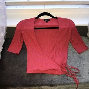 Topshop wrap tie top